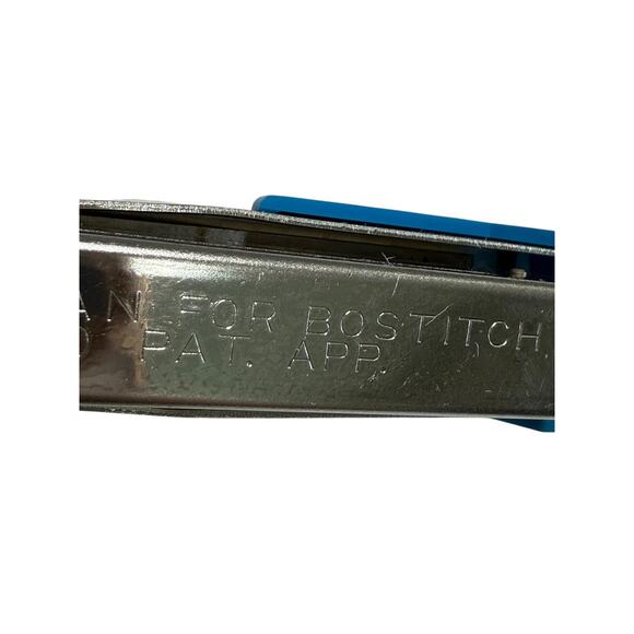 Vintage Bostitch Stapler Model B9 Standard Staples Blue Works 5" Retro Prop Desk - Picture 9 of 13